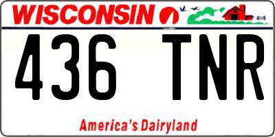 WI license plate 436TNR