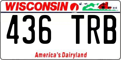 WI license plate 436TRB