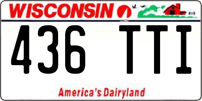 WI license plate 436TTI