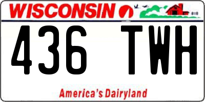 WI license plate 436TWH