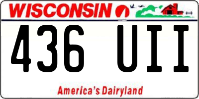 WI license plate 436UII