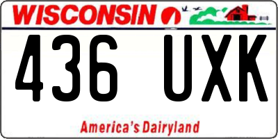 WI license plate 436UXK