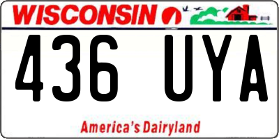 WI license plate 436UYA