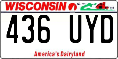 WI license plate 436UYD