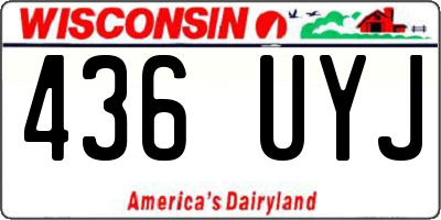 WI license plate 436UYJ