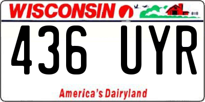 WI license plate 436UYR