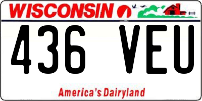 WI license plate 436VEU