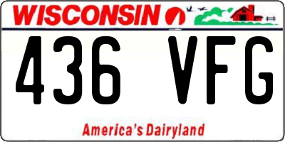 WI license plate 436VFG