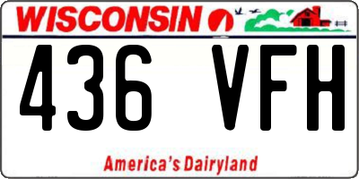 WI license plate 436VFH