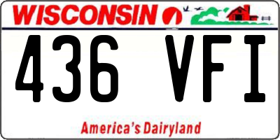 WI license plate 436VFI