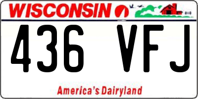 WI license plate 436VFJ