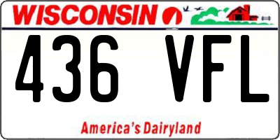 WI license plate 436VFL