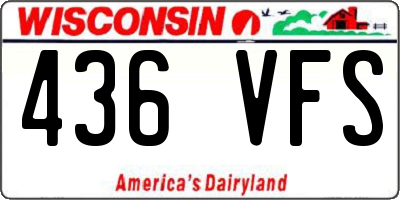 WI license plate 436VFS