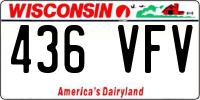 WI license plate 436VFV