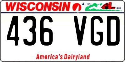 WI license plate 436VGD