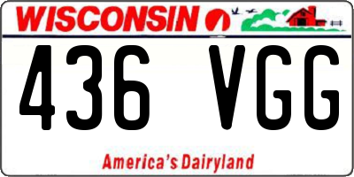 WI license plate 436VGG