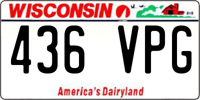 WI license plate 436VPG