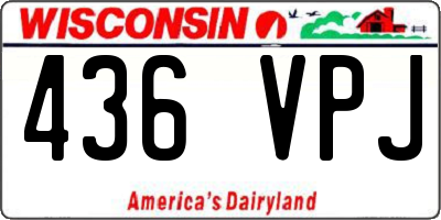 WI license plate 436VPJ