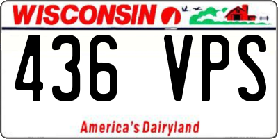 WI license plate 436VPS