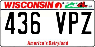 WI license plate 436VPZ