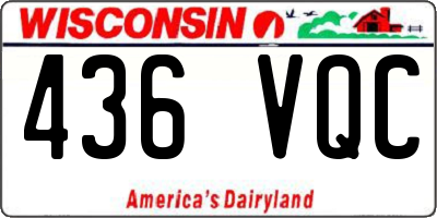 WI license plate 436VQC