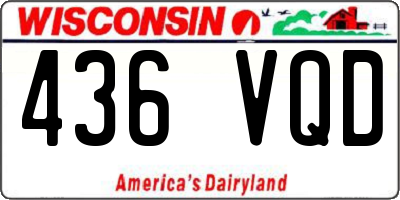 WI license plate 436VQD
