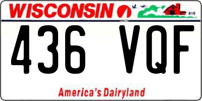 WI license plate 436VQF