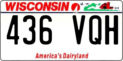 WI license plate 436VQH