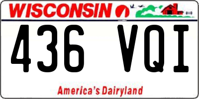 WI license plate 436VQI