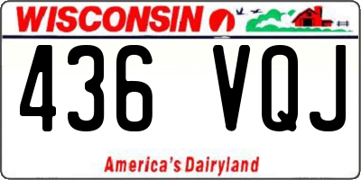 WI license plate 436VQJ