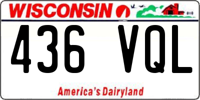 WI license plate 436VQL