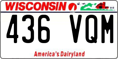 WI license plate 436VQM