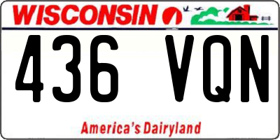 WI license plate 436VQN