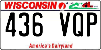 WI license plate 436VQP