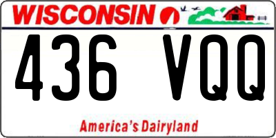 WI license plate 436VQQ