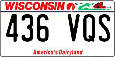WI license plate 436VQS