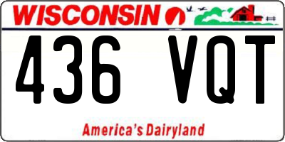 WI license plate 436VQT