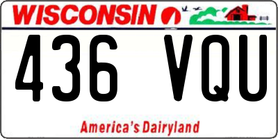 WI license plate 436VQU
