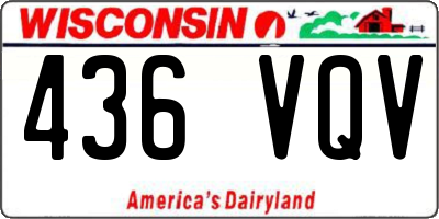 WI license plate 436VQV