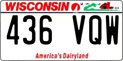 WI license plate 436VQW