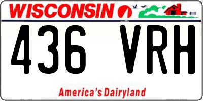 WI license plate 436VRH