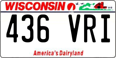 WI license plate 436VRI