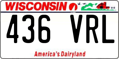WI license plate 436VRL