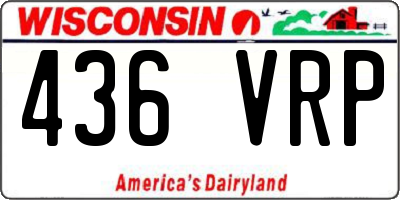 WI license plate 436VRP