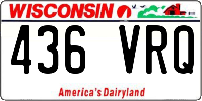 WI license plate 436VRQ
