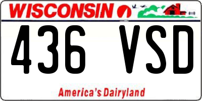 WI license plate 436VSD