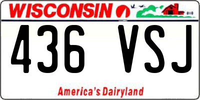 WI license plate 436VSJ