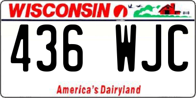 WI license plate 436WJC