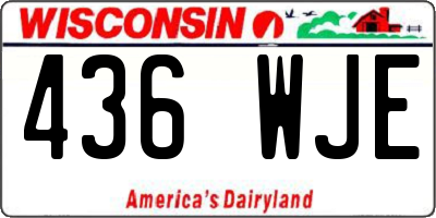 WI license plate 436WJE