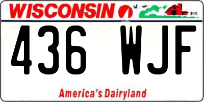 WI license plate 436WJF
